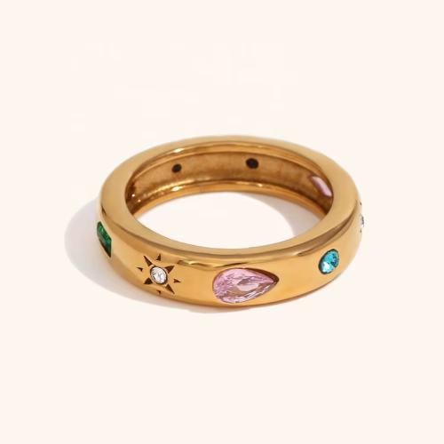 Light colored rhinestones ring
