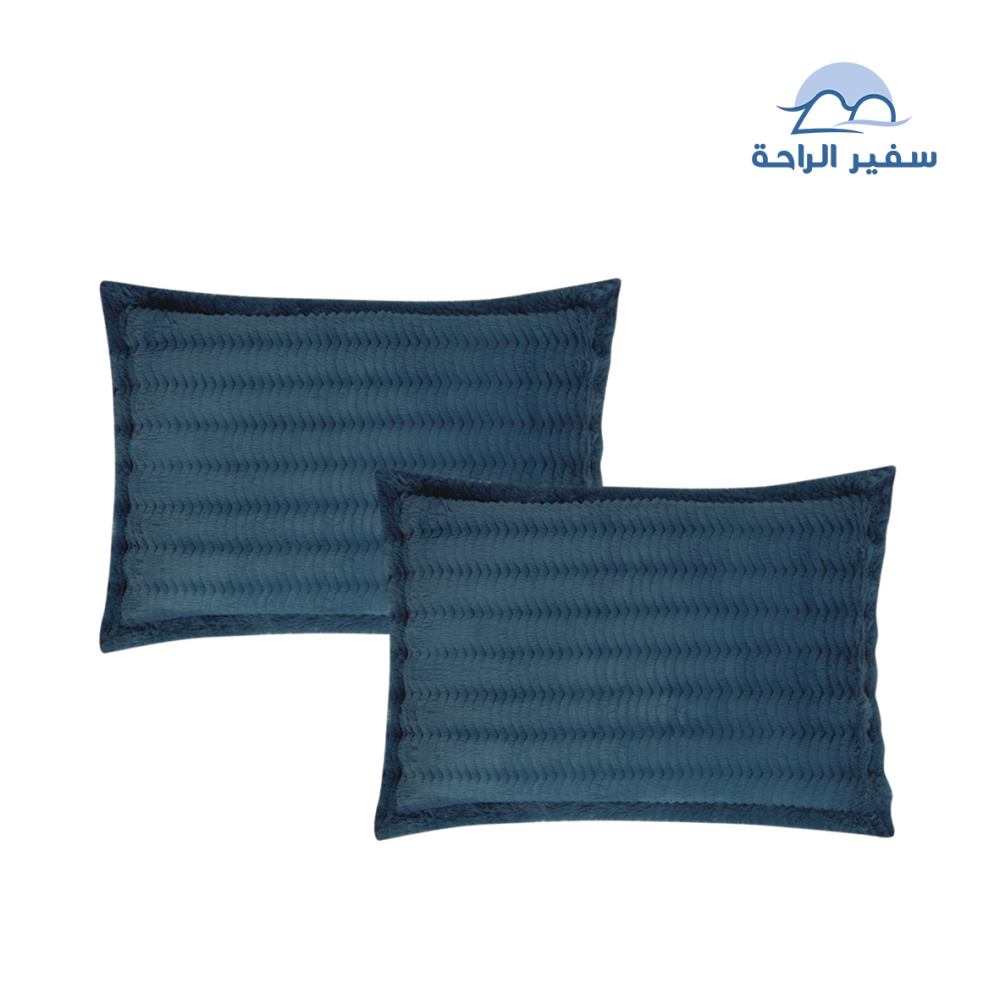 مفرش ليــان مخمل ناعم محفور شتوي نفرين 7 قطع