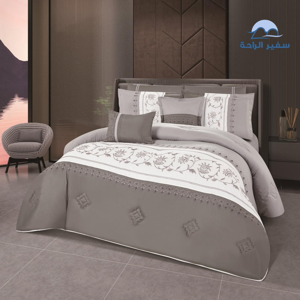 مفرش لارين 8 قطع مطرز