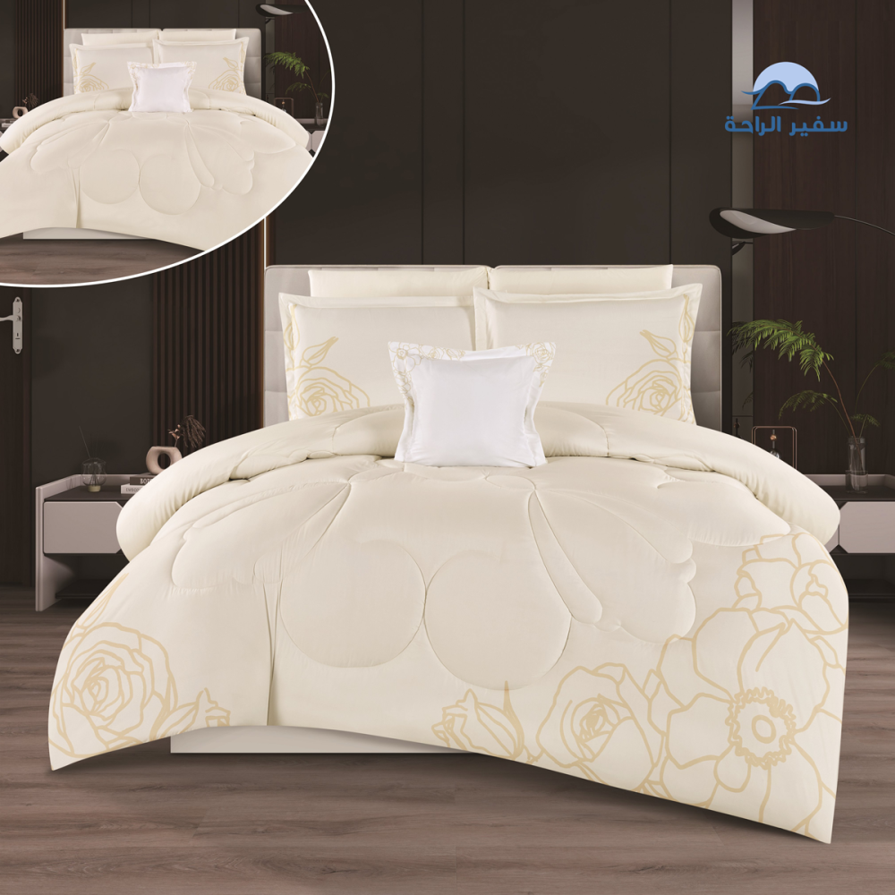 جوري مفرش  5 قطع نفرونص مايكروفايبر