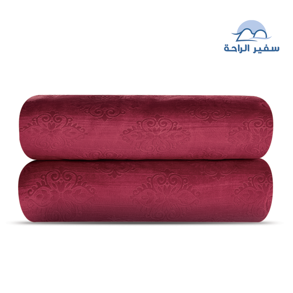 مفرش لمسة  مزدوج 8 قطع مخمل