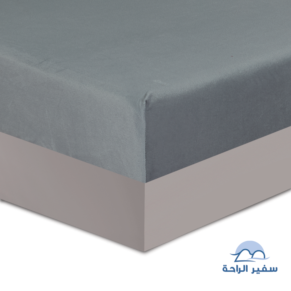 ريلاف مفرش شتوي ثقيل مخمل مقلم نفرين 7قطع