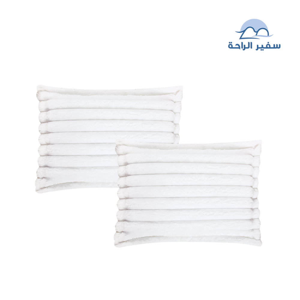 ريلاف مفرش شتوي ثقيل مخمل مقلم نفر ونص 5 قطع