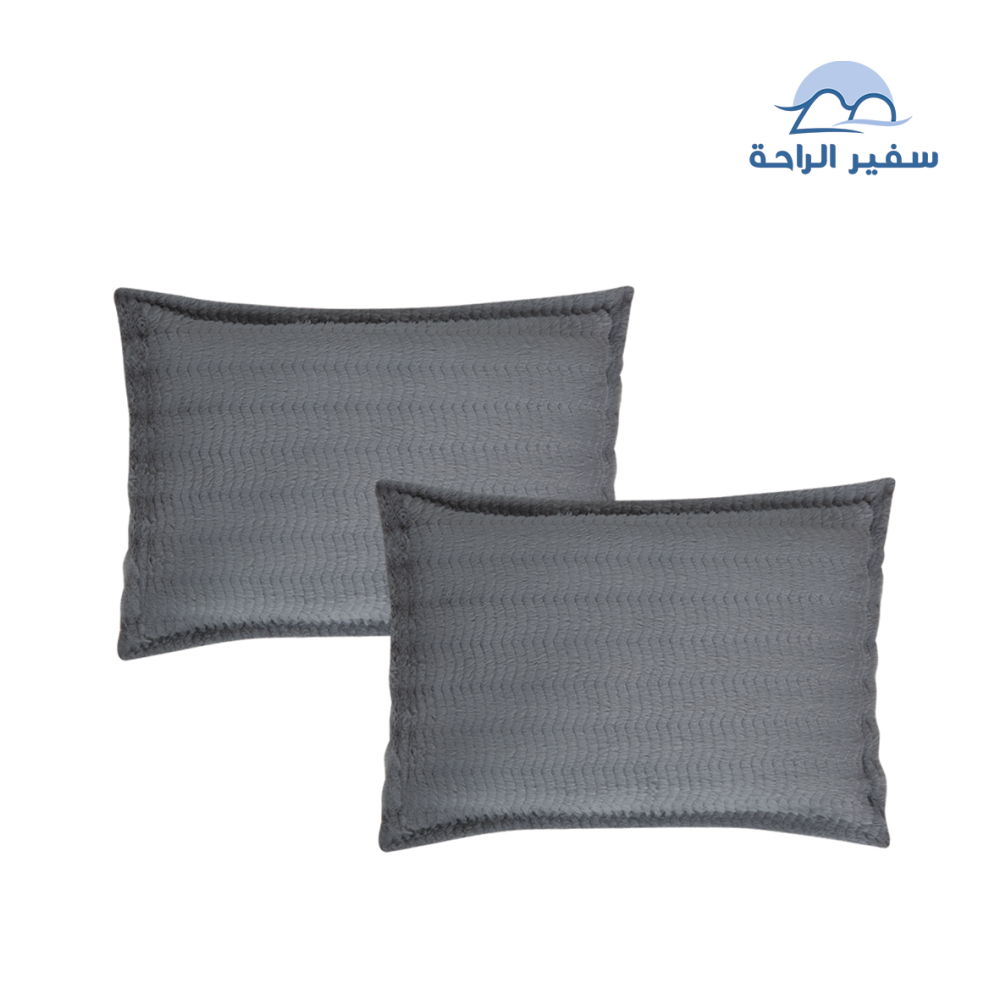 مفرش ليــان مخمل ناعم محفور شتوي نفرين 7 قطع