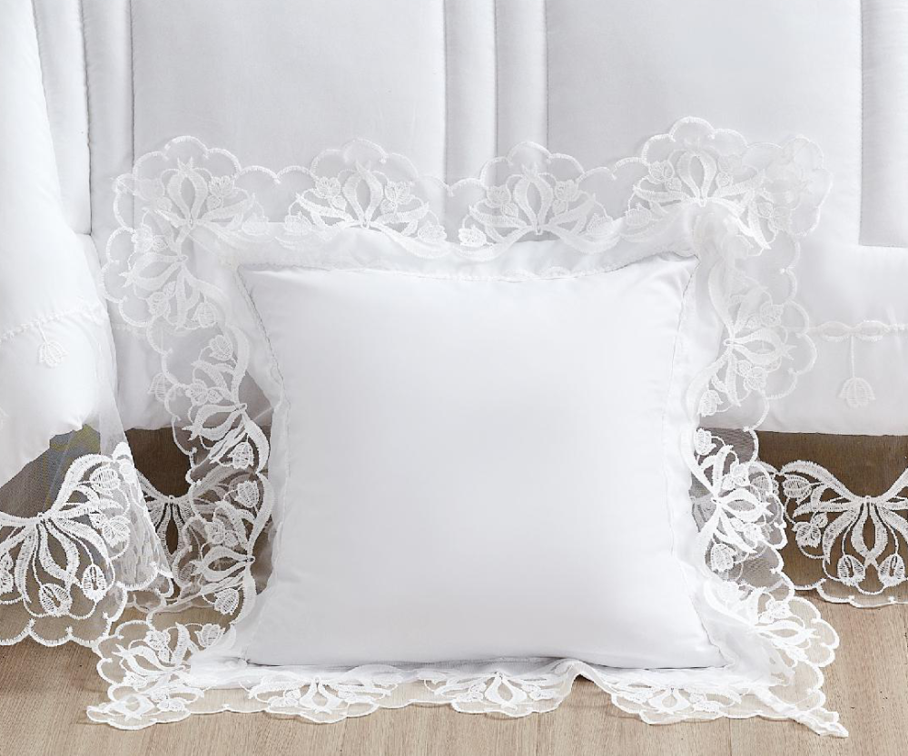 مفرش لولو مايكروفايبر دانتيل راقي  _ 5 قطع