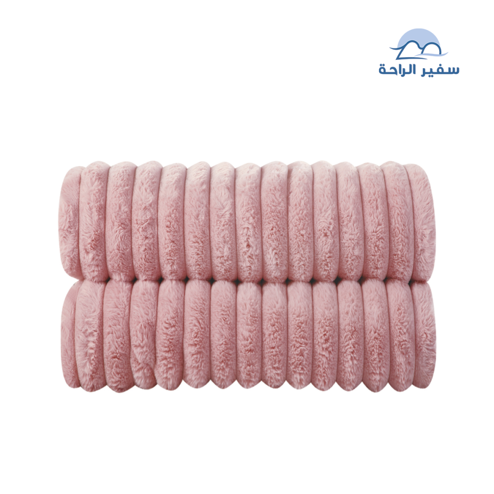 ريلاف مفرش شتوي ثقيل مخمل مقلم نفر ونص 5 قطع