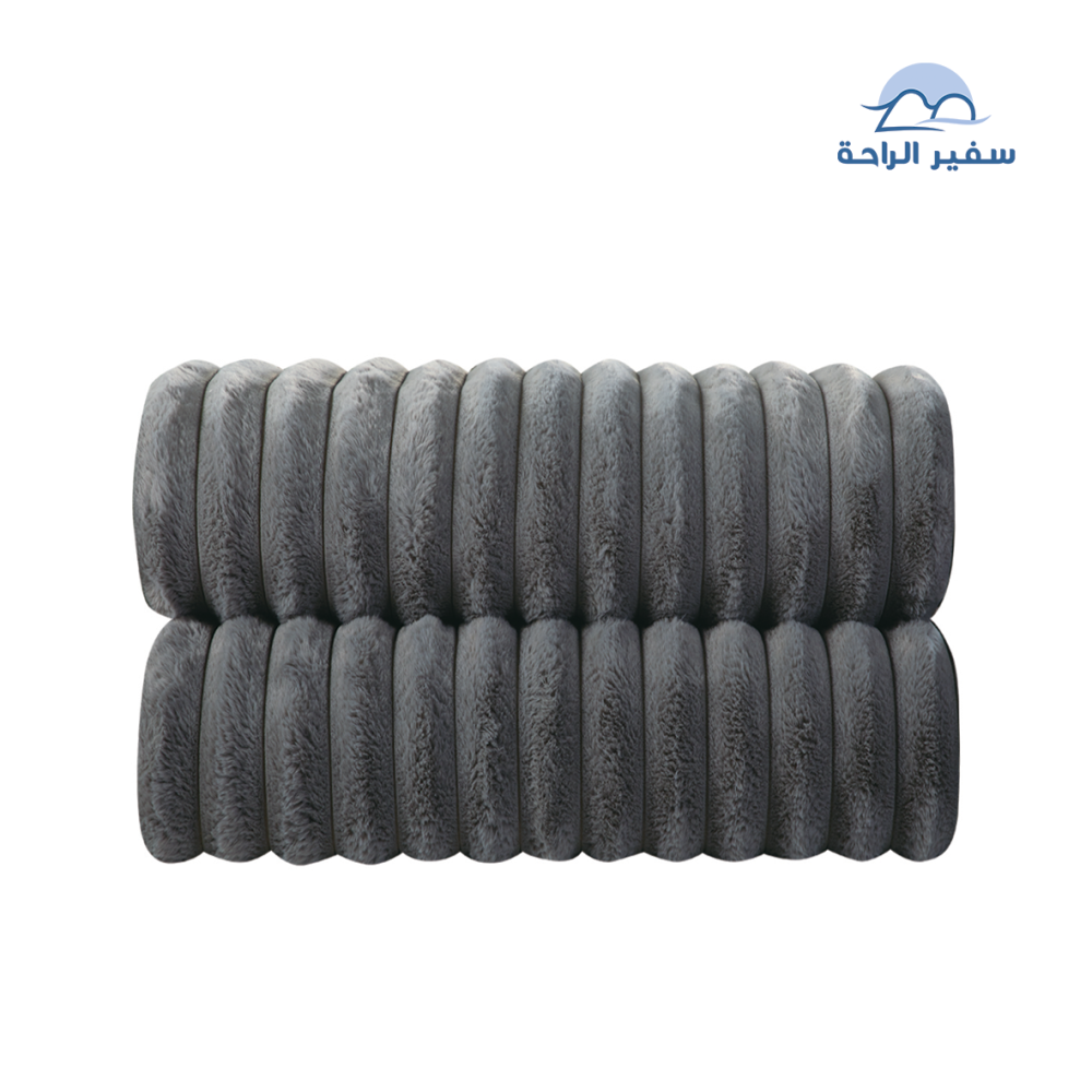 ريلاف مفرش شتوي ثقيل مخمل مقلم نفرين 7قطع