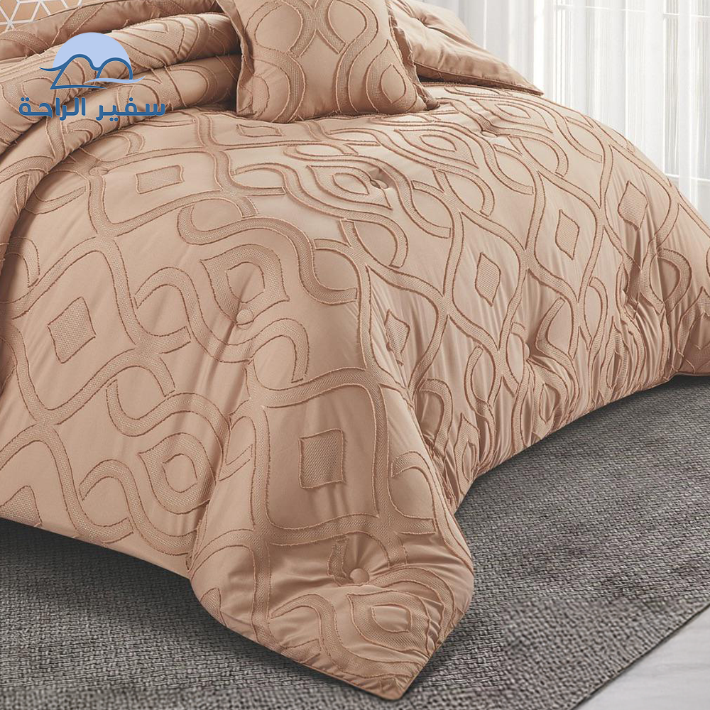 مفرش لافين مايكروفايبر مطرز  نفرين 7 قطع