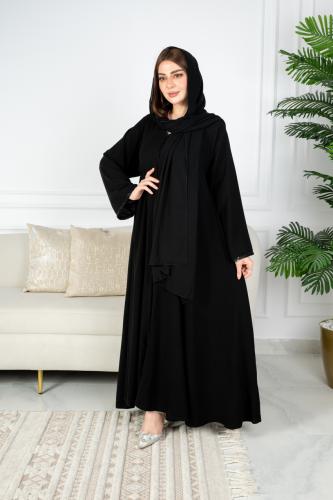 عباية كلوش بتدخيله كلفه خرز على الكم راقيه