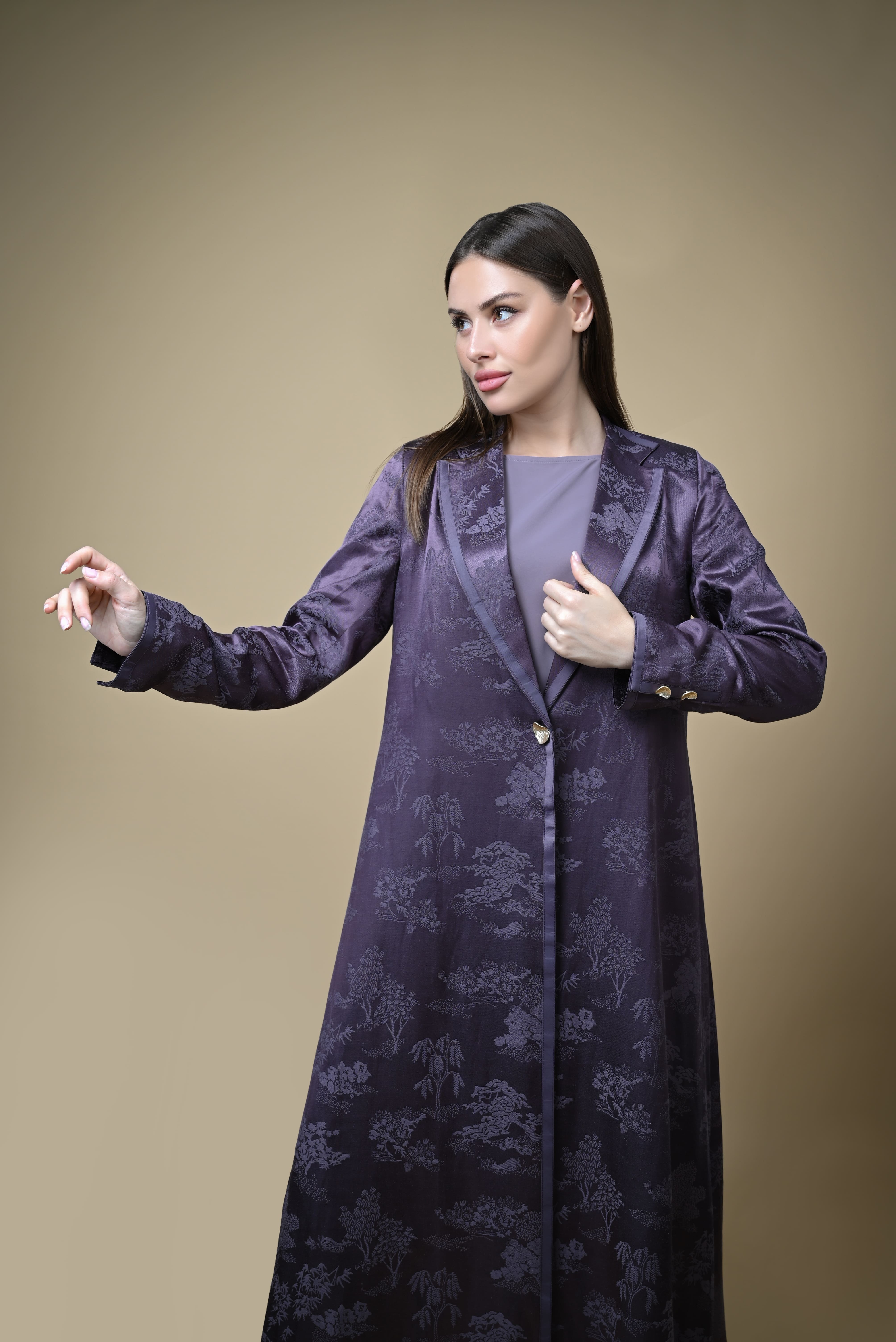 Floral Blazer Style (بنفسجي)