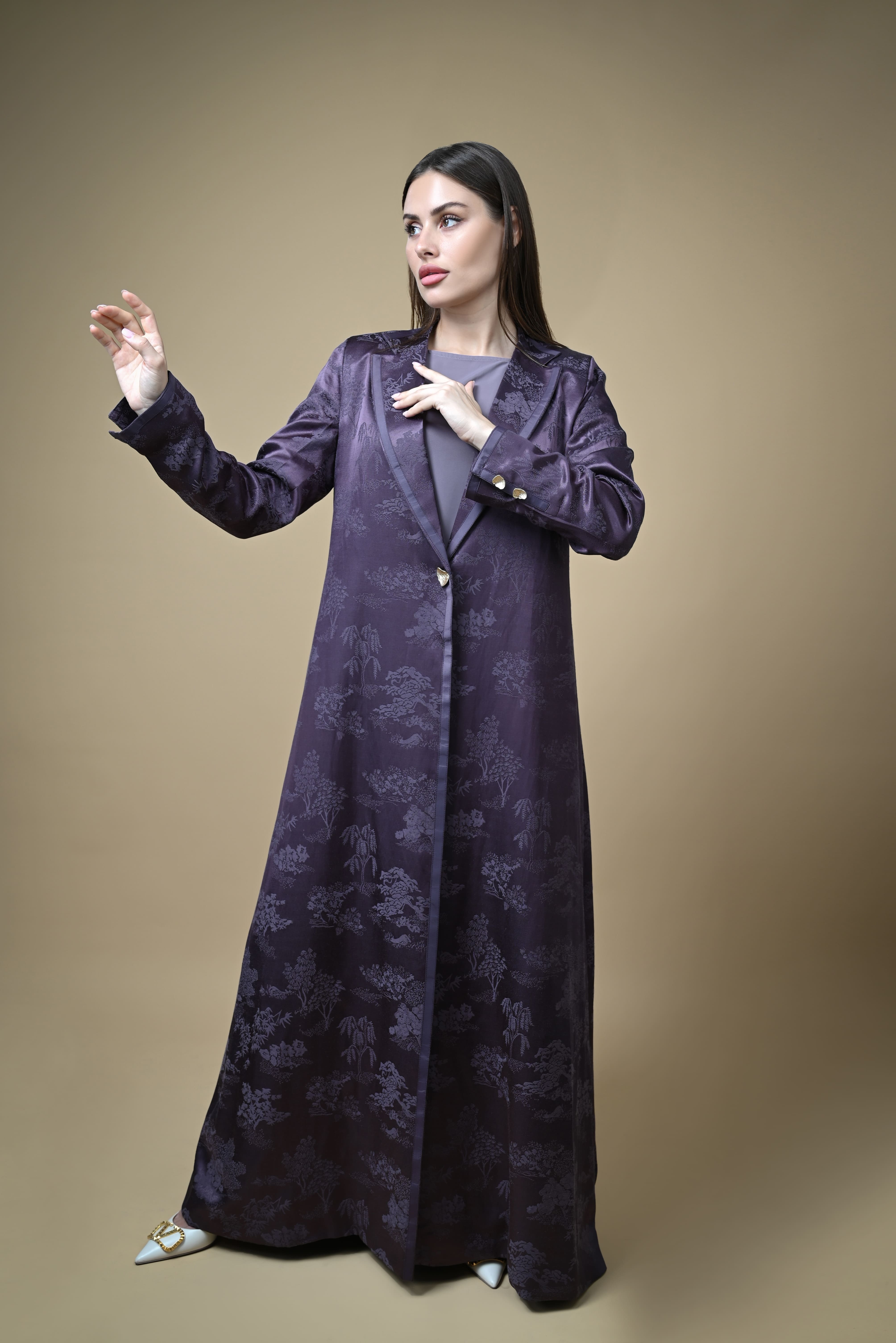 Floral Blazer Style (بنفسجي)