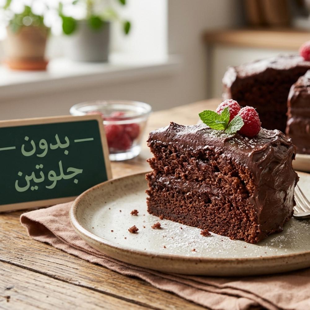 كعكة الشوكولاتة بدقيق الأرز — بدون جلوتين وبدون تنازل عن الطعم!