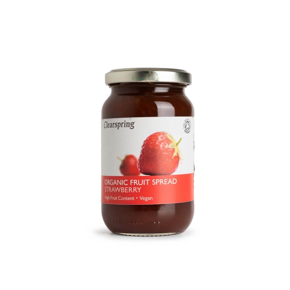 Clearspring Organic Strawberry Jam 290g - Right Diet Your go to destination  for organic, natural products, image size:1000x1000