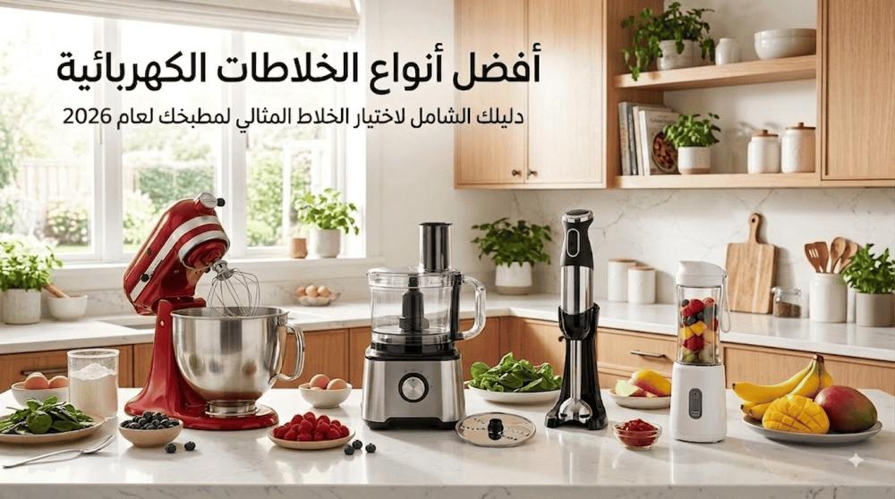 افضل انواع الخلاطات الكهربائية | دليل اختيار الخلاط المناسب لمطبخك