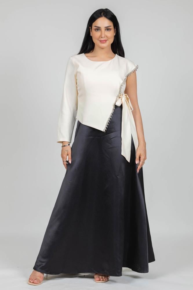 فستان سهره طويل كم واحد