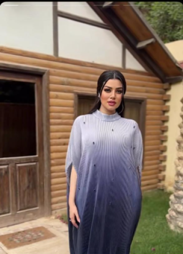 جلابية واسعة بكرستال
