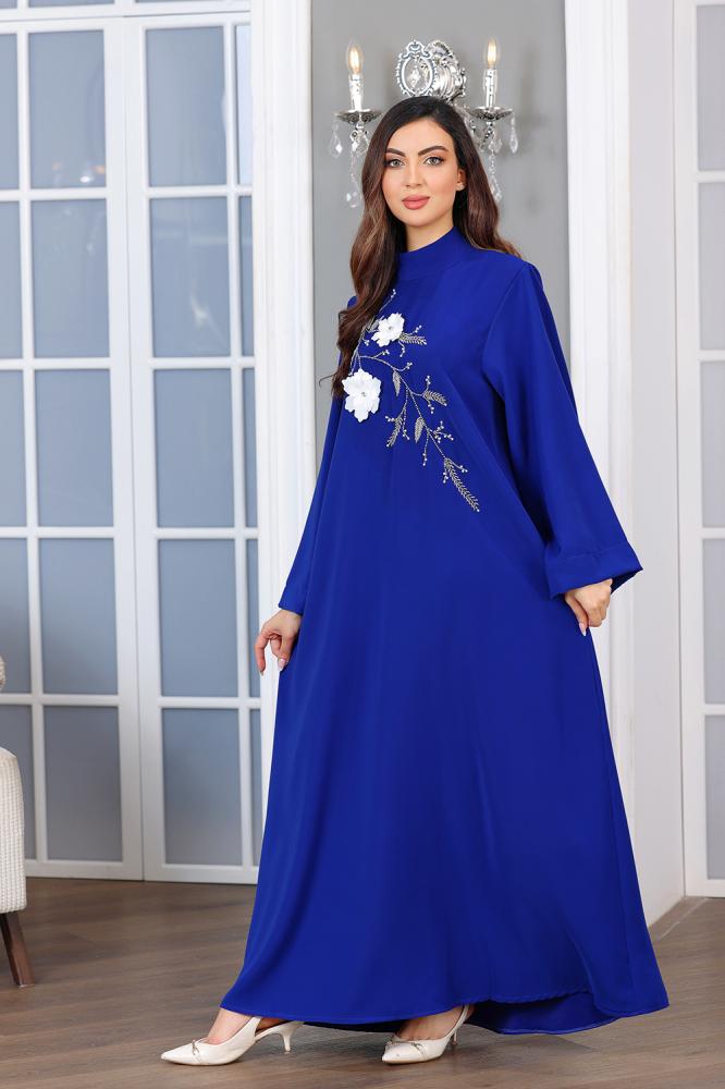 جلابية طويلة بتطريز بارز