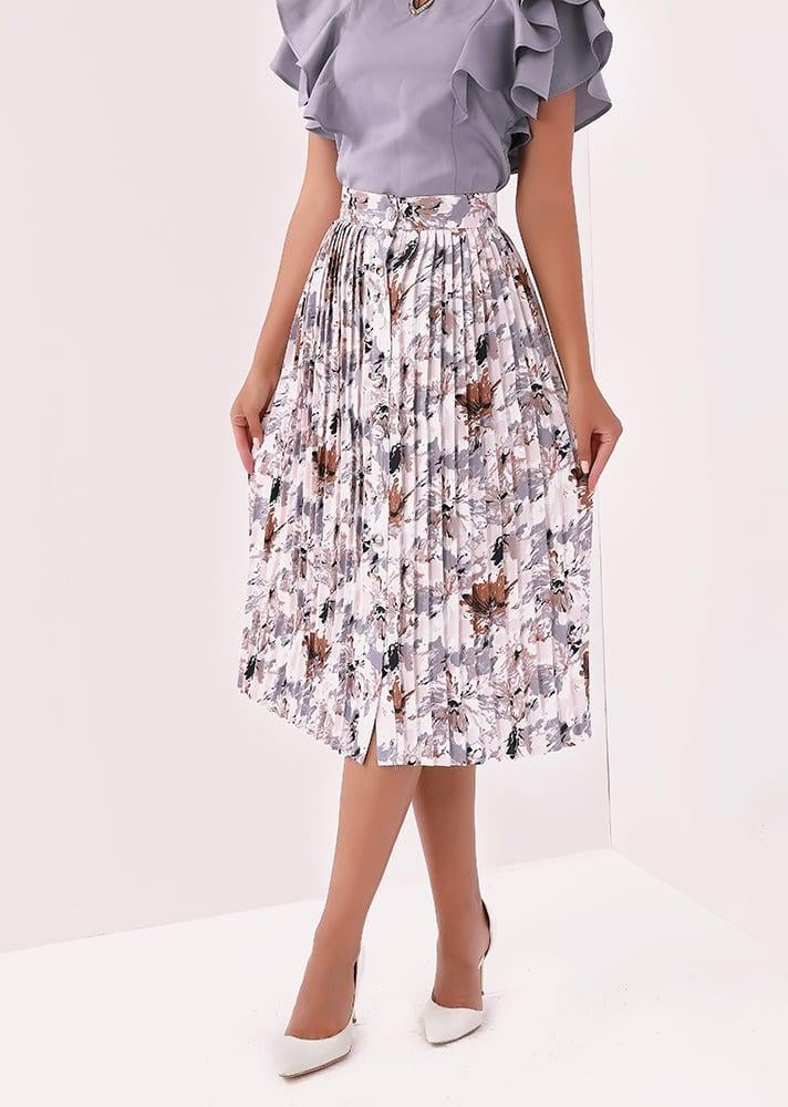 بلوزة نسائية ساتان سادة اكمام طبقات