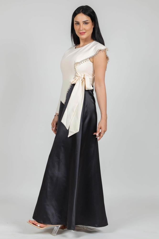 فستان سهره طويل كم واحد