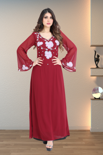 جلابية ناعمة تطريز يدوي