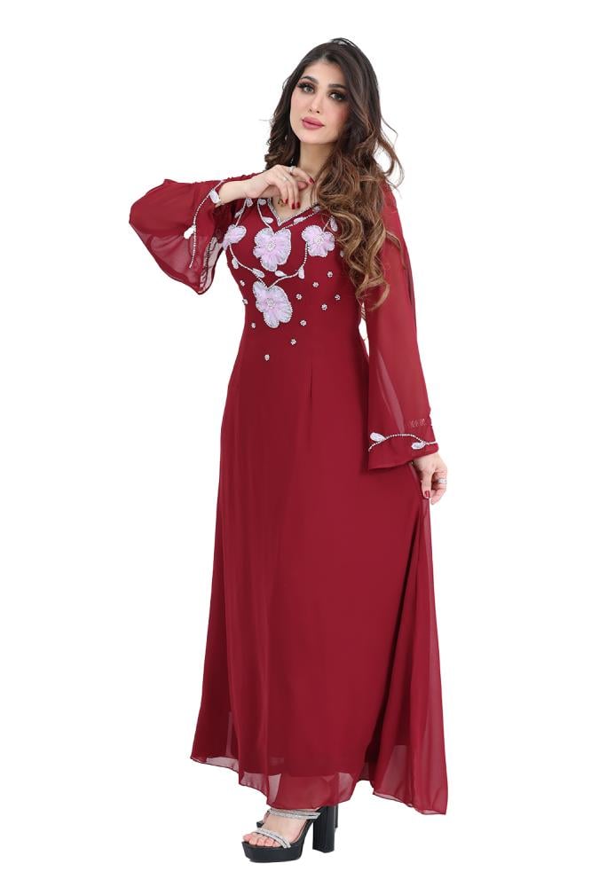 جلابية ناعمة تطريز يدوي