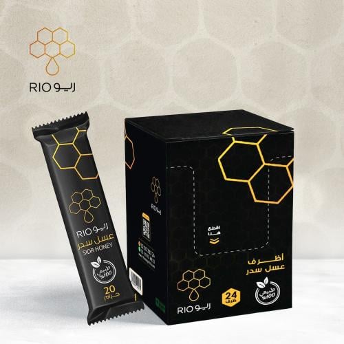 كرتون أظرف عسل السدر الطبيعي مكون من 24 ظرف