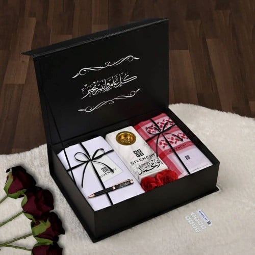 طقم هدايا رجاليه داخل بكس شكل فخم مع عبارات اهداء...