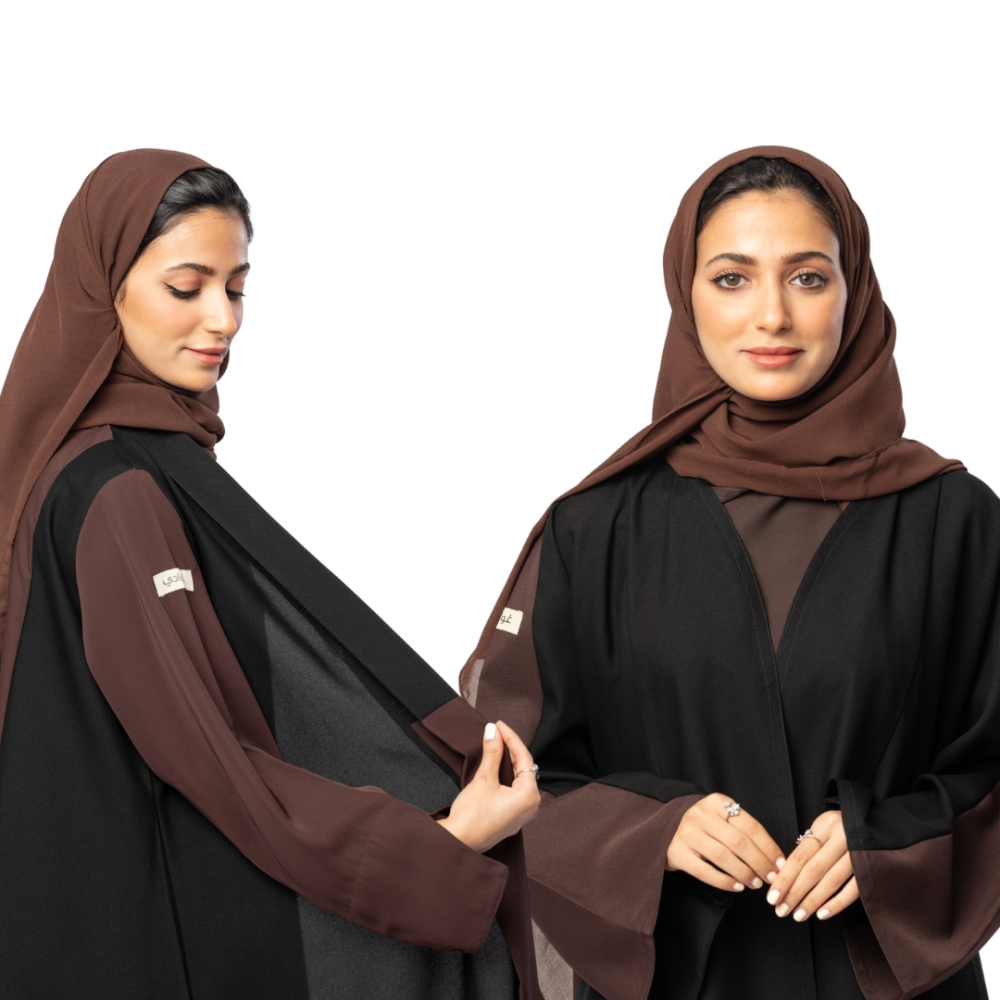 عبايات بتداخل اللون البني