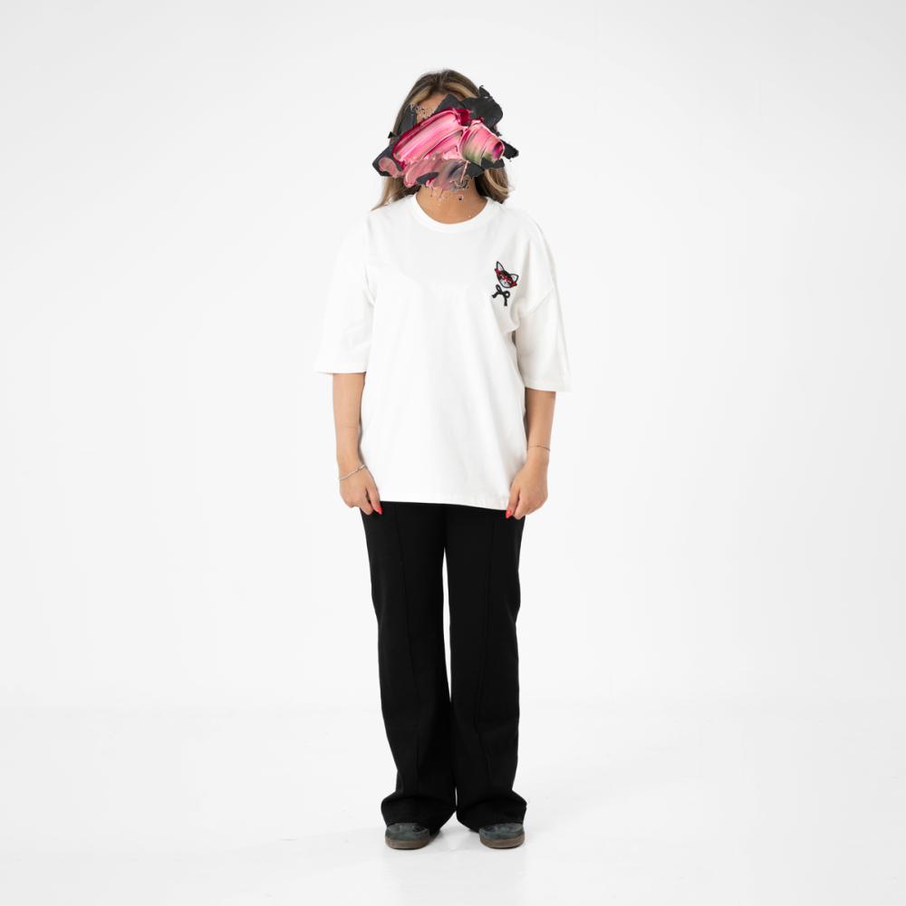 تيشرت ابيض قطن