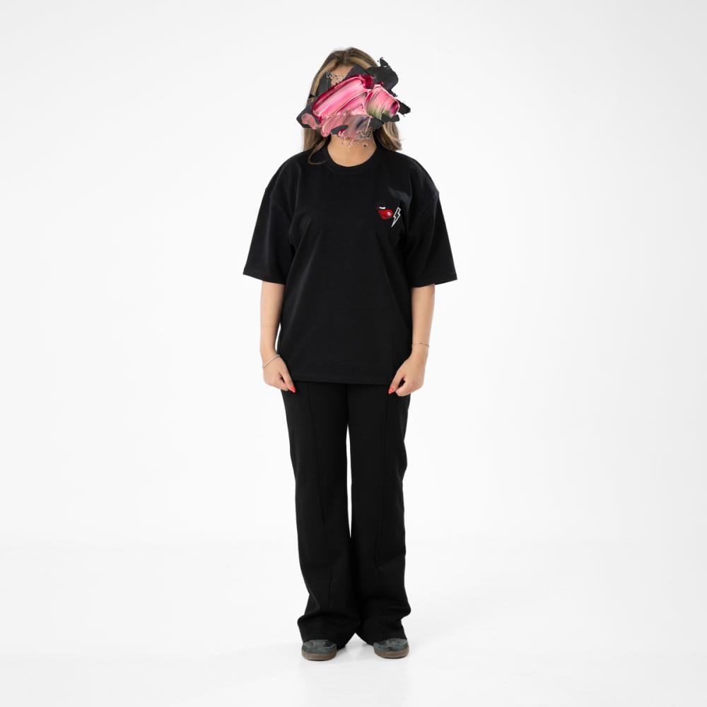 تيشيرت اسود قطن تي شيرت قطن بوليفارد