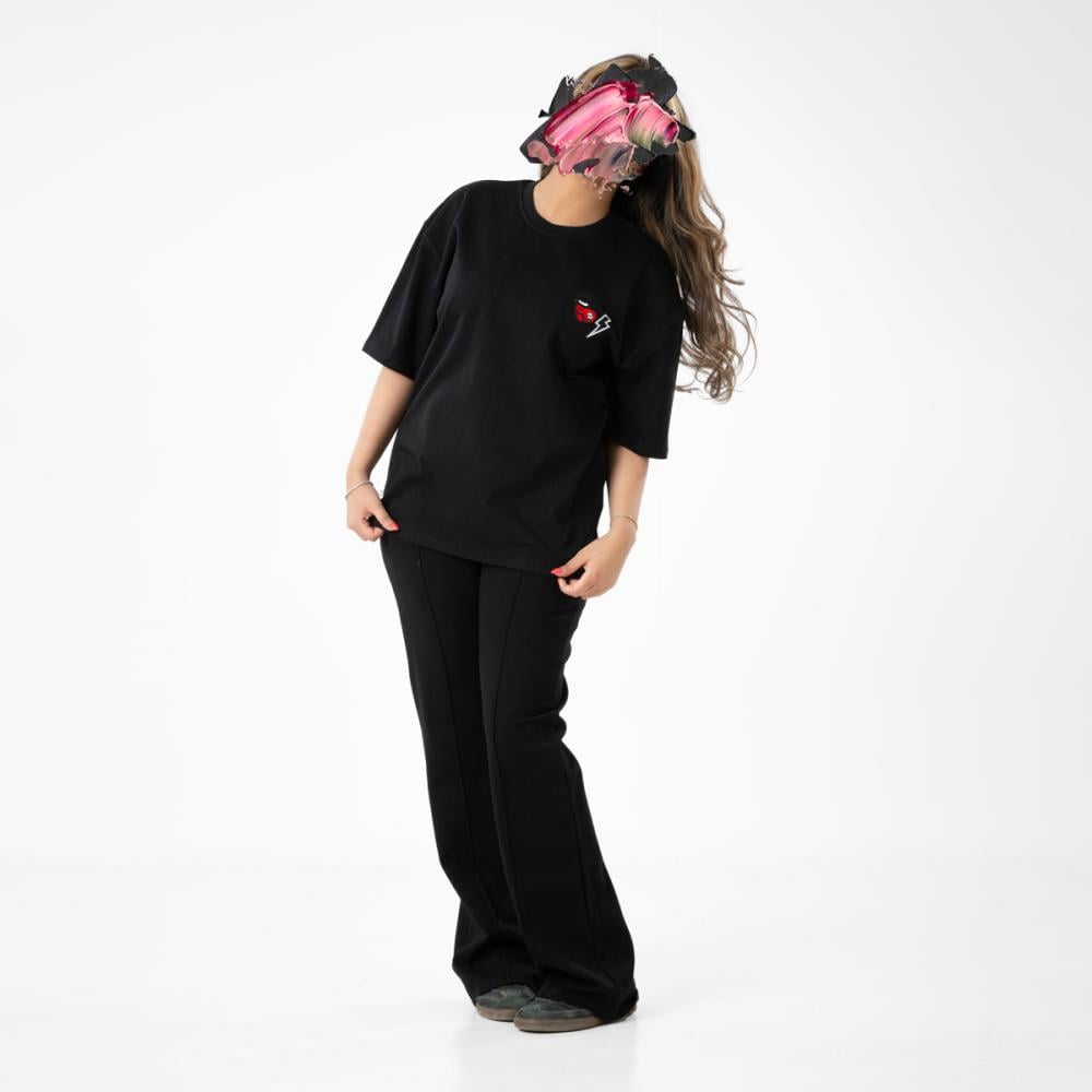 تيشيرت اسود قطن تي شيرت قطن بوليفارد