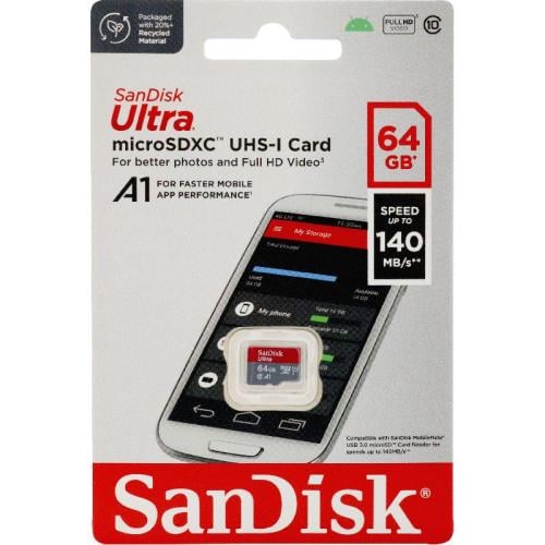 SD CARD 64GB SANDISK EXTREME SDXC UHS C10 45MB /Sذ...
