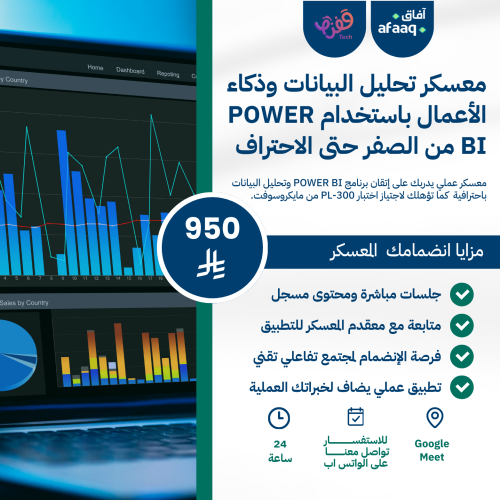 معسكر تحليل البيانات وذكاء الأعمال باستخدام Power...