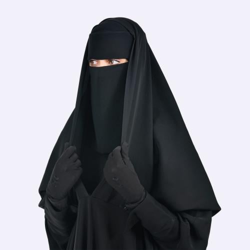 عباية كتف رأس يغلق بسحاب