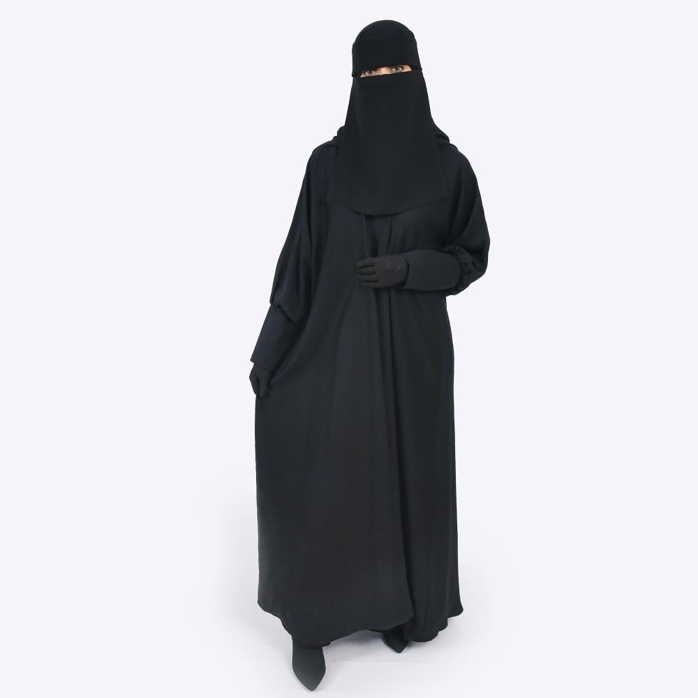عباية كتف بأكمام مغلقة بطقطق