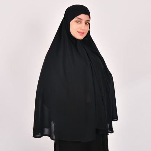 خمار أسود بقماش كريب