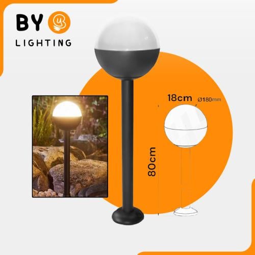 عمود إنارة حدائق خارجية بتصميم مودرن - 80 cm ثنائي