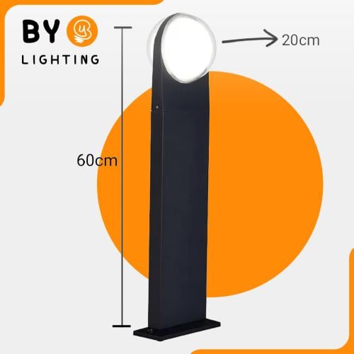 عمود إنارة حدائق خارجية بتصميم مودرن - 60 cm مفرد