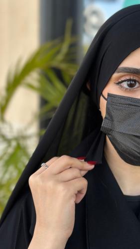 طرحة ربط+نقاب مشبك