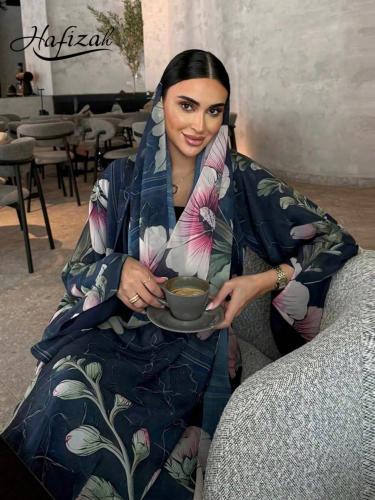 فستان قفطان نسائي محتشم بأكمام طويلة