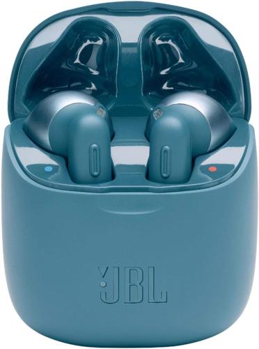 سماعة اذن لاسلكية JBL تون 220TWS ترو من جي بي ال - ازرق