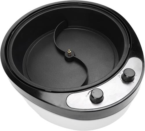 محمصة قهوة كهربائية متعددة الاغراض مع غطاء زجاجي قابلة للتعديل من 0-240 درجة مئوية لحبوب القهوة (قابس بريطاني 220-240 فولت)