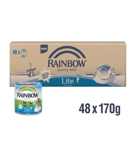 أبو قوس حليب مبخر قليل الدسم 170 غم × 48 - كرتون
