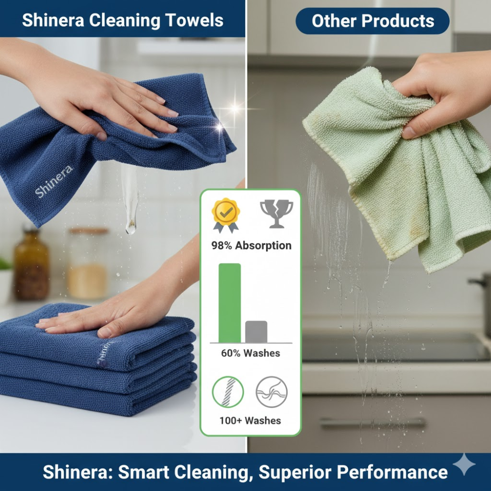 مراجعة شاملة: مناشف شينيرا للتنظيف مقابل المنتجات الأخرى