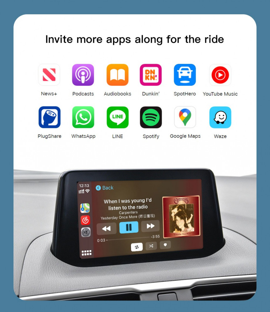 Apple CarPlay Android Auto USB Adapter Hub for Retrofit TK78669U0C