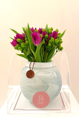 فازة ورد دائريه