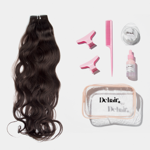 مجموعة تركيب الشعر المتكاملة (#2،ويفي 1،طول22انش)