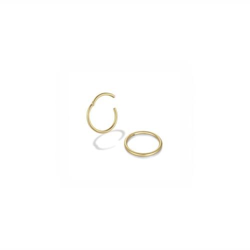 Solid gold hoop 6mm