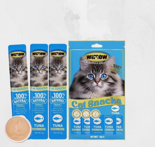 ويمو مكافآت كريمية للقطط بالتونة 15 ج كيس 5 حبات
