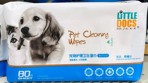 Little Docs Wet Wipes for Cats and Dogs 80 Count